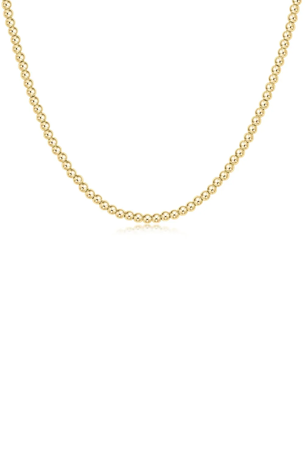 enewton: 15" Choker Classic 3mm Bead Necklace - Gold