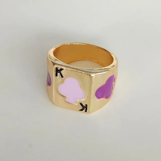 Fashion for Women Simple Cute Dripping Oil Enamel Ring