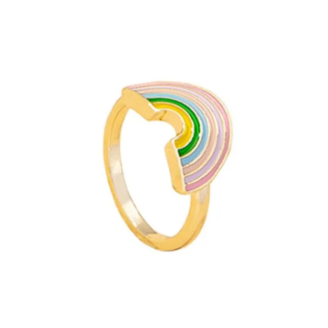 Fashion for Women Simple Cute Dripping Oil Enamel Ring
