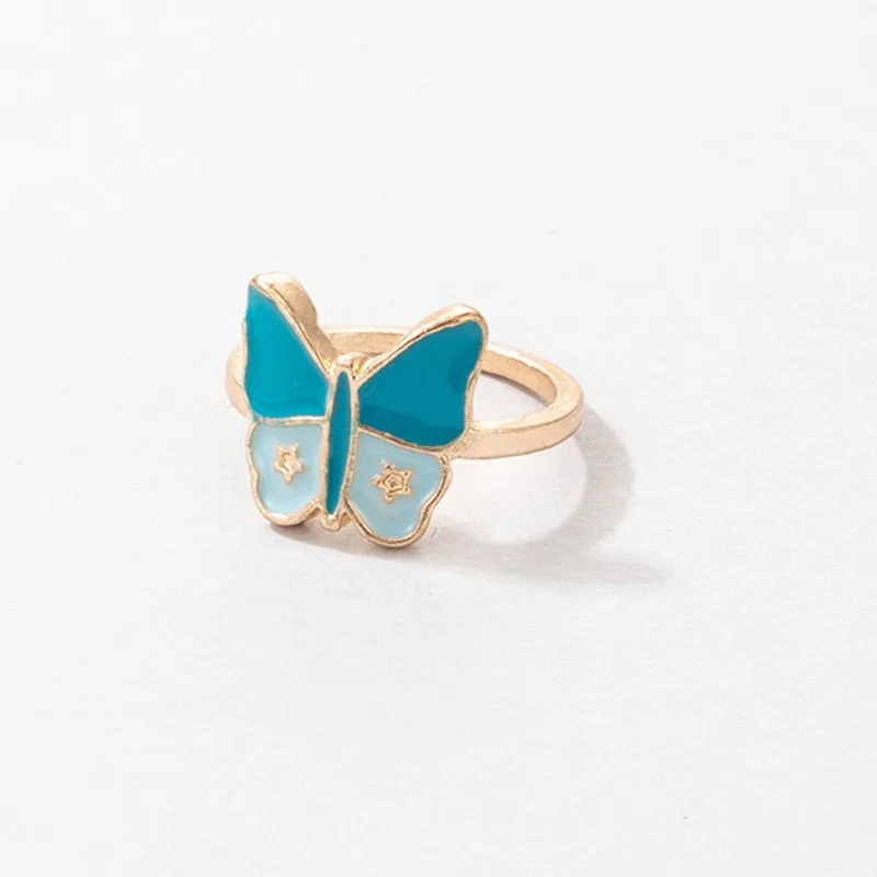 Fashion for Women Simple Cute Dripping Oil Enamel Ring