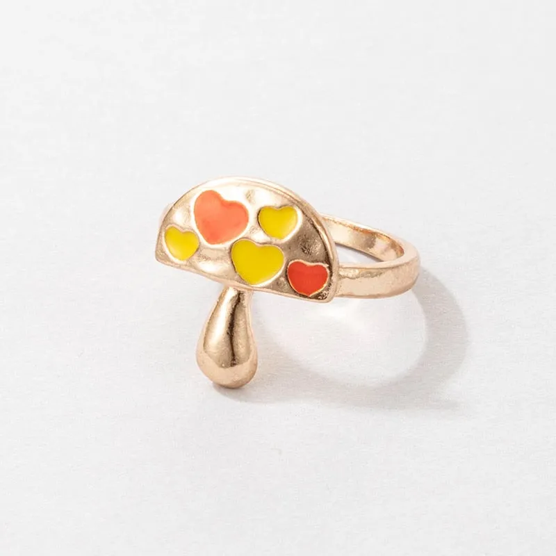 Fashion for Women Simple Cute Dripping Oil Enamel Ring