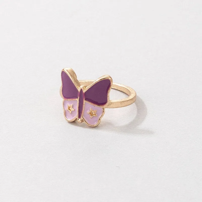 Fashion for Women Simple Cute Dripping Oil Enamel Ring