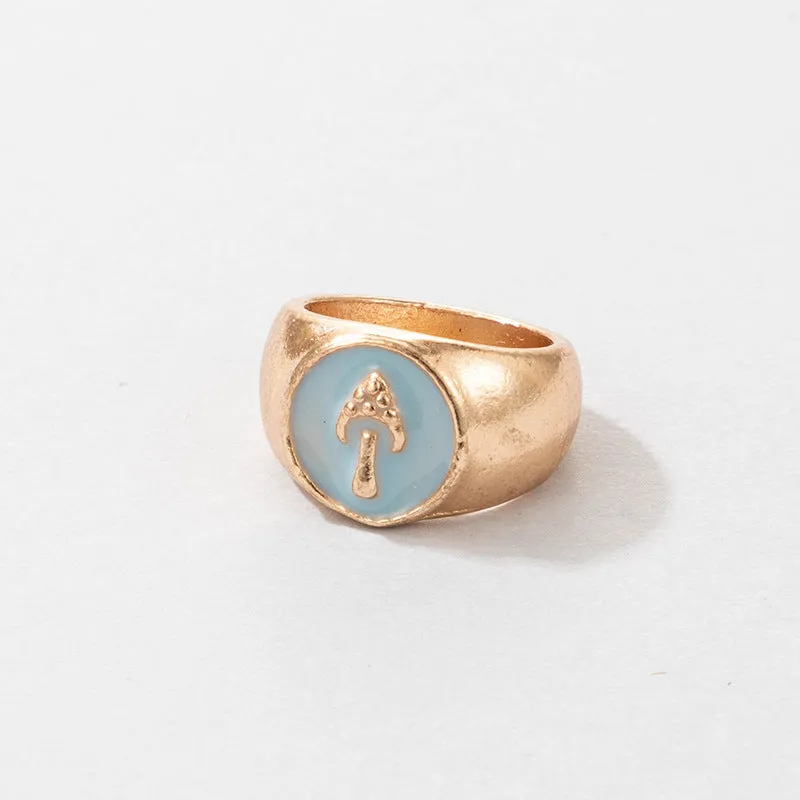 Fashion for Women Simple Cute Dripping Oil Enamel Ring