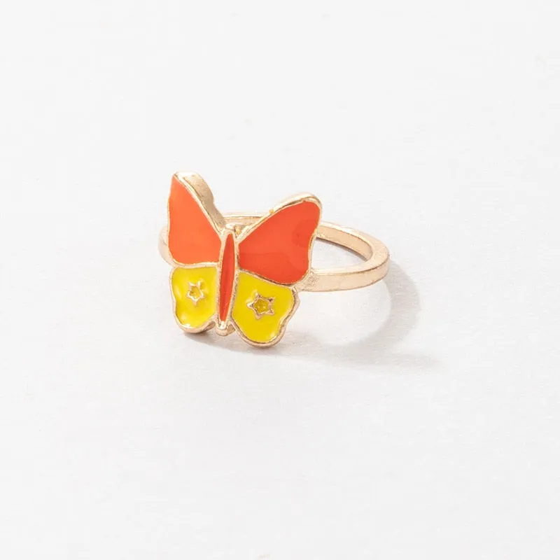Fashion for Women Simple Cute Dripping Oil Enamel Ring