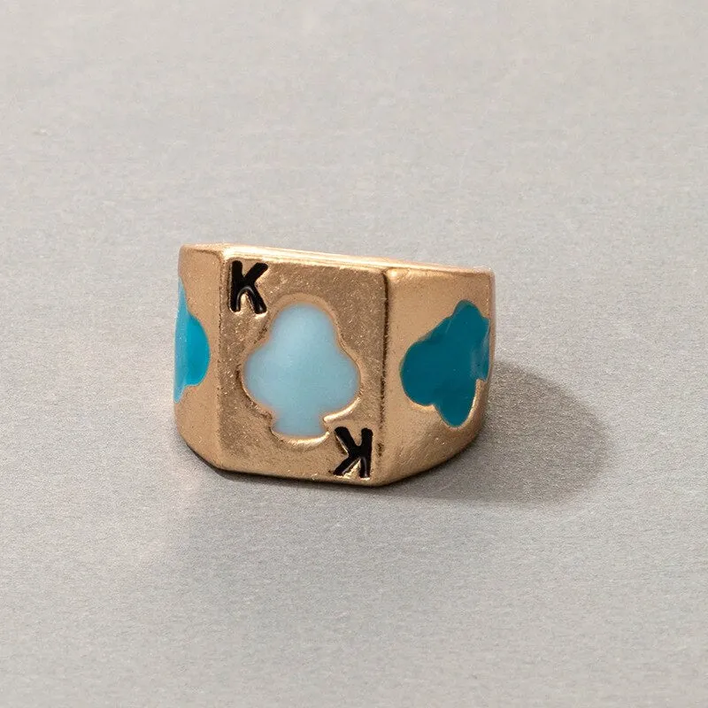 Fashion for Women Simple Cute Dripping Oil Enamel Ring