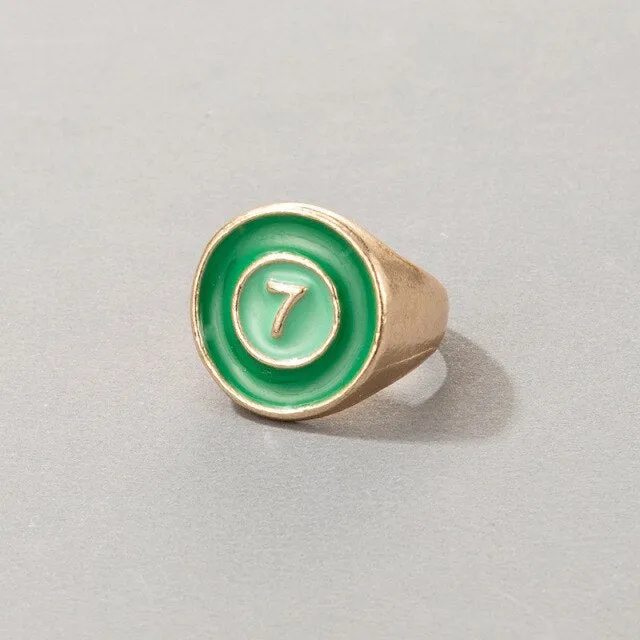 Fashion for Women Simple Cute Dripping Oil Enamel Ring