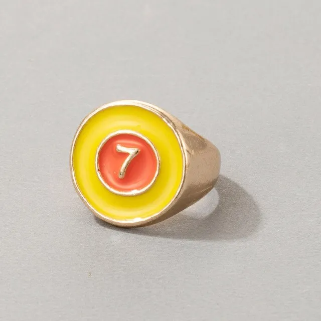 Fashion for Women Simple Cute Dripping Oil Enamel Ring