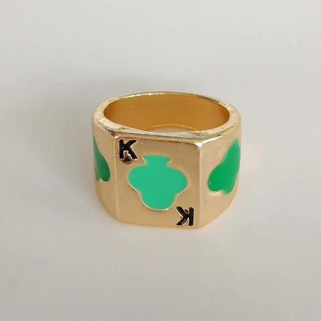 Fashion for Women Simple Cute Dripping Oil Enamel Ring