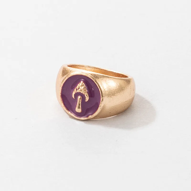 Fashion for Women Simple Cute Dripping Oil Enamel Ring
