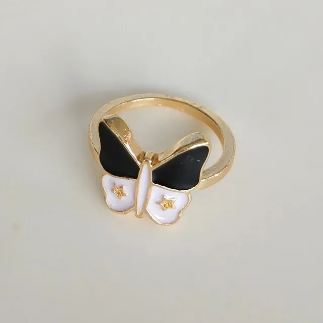 Fashion for Women Simple Cute Dripping Oil Enamel Ring