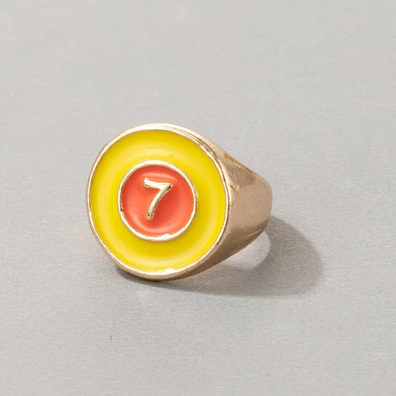 Fashion for Women Simple Cute Dripping Oil Enamel Ring
