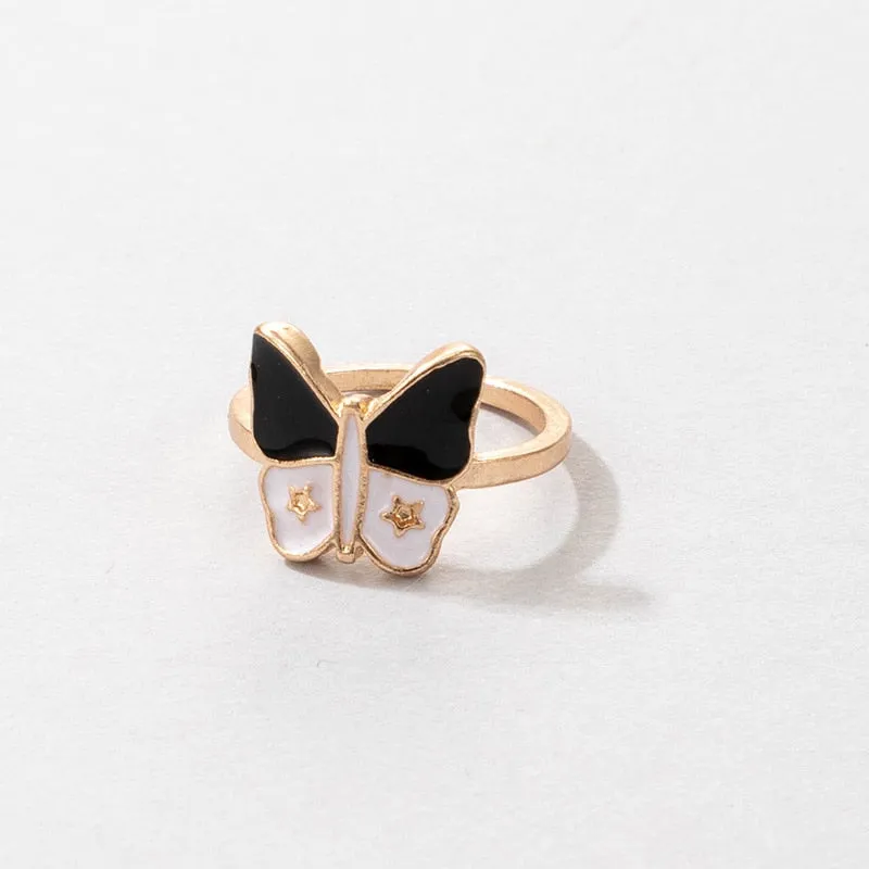 Fashion for Women Simple Cute Dripping Oil Enamel Ring