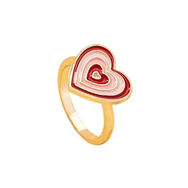 Fashion for Women Simple Cute Dripping Oil Enamel Ring