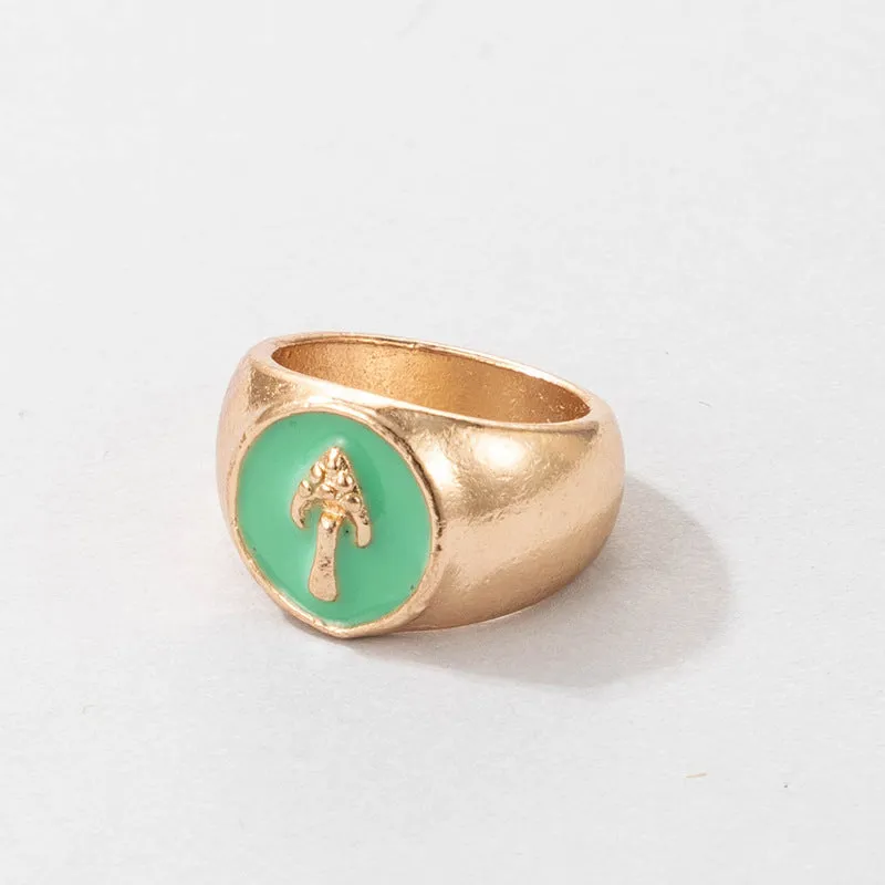 Fashion for Women Simple Cute Dripping Oil Enamel Ring