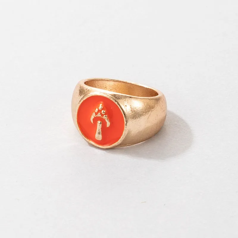 Fashion for Women Simple Cute Dripping Oil Enamel Ring