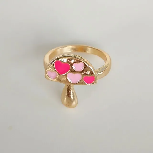Fashion for Women Simple Cute Dripping Oil Enamel Ring
