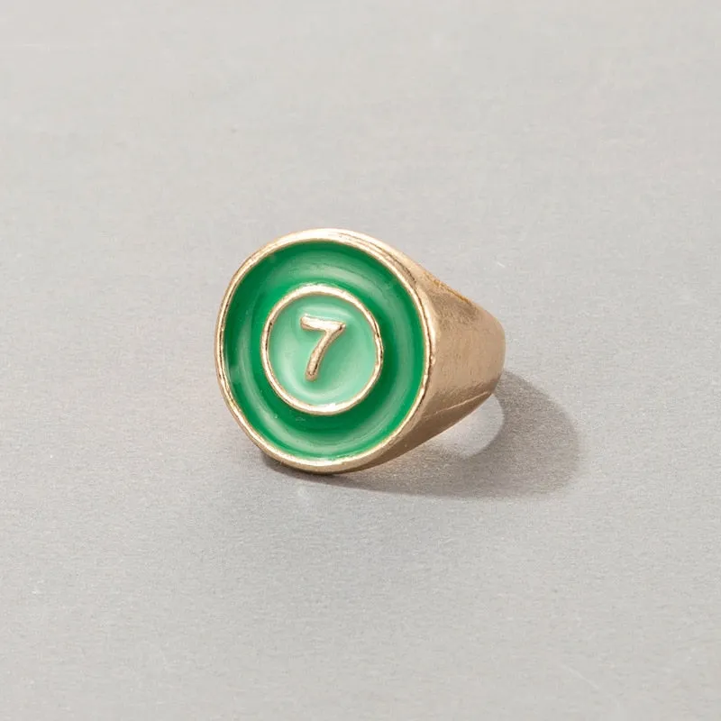 Fashion for Women Simple Cute Dripping Oil Enamel Ring