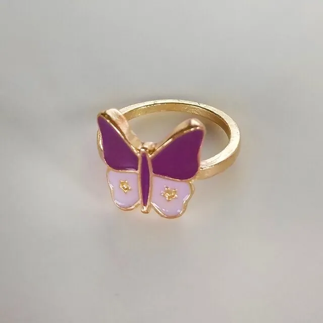 Fashion for Women Simple Cute Dripping Oil Enamel Ring