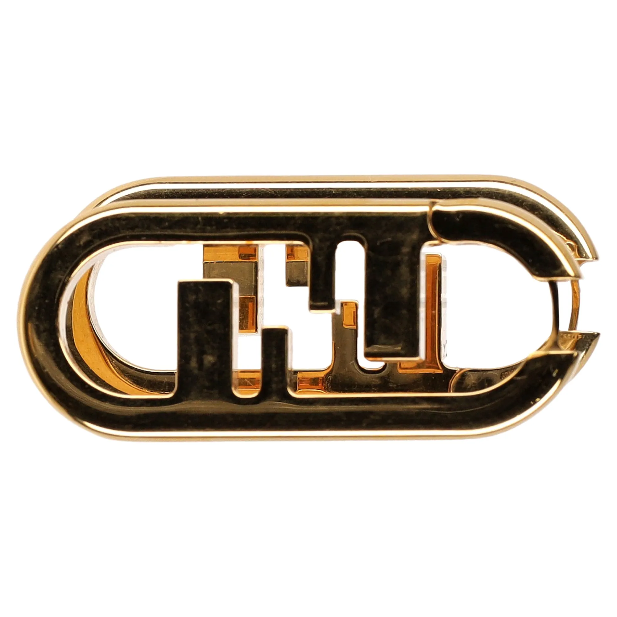 Fendi O’Lock Earrings in Gold Metal