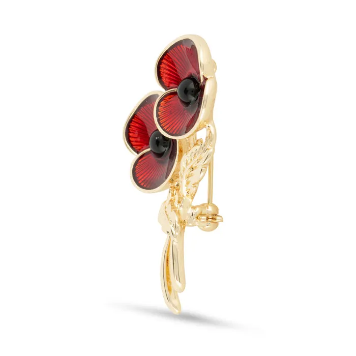 Forever Connected Poppy Brooch