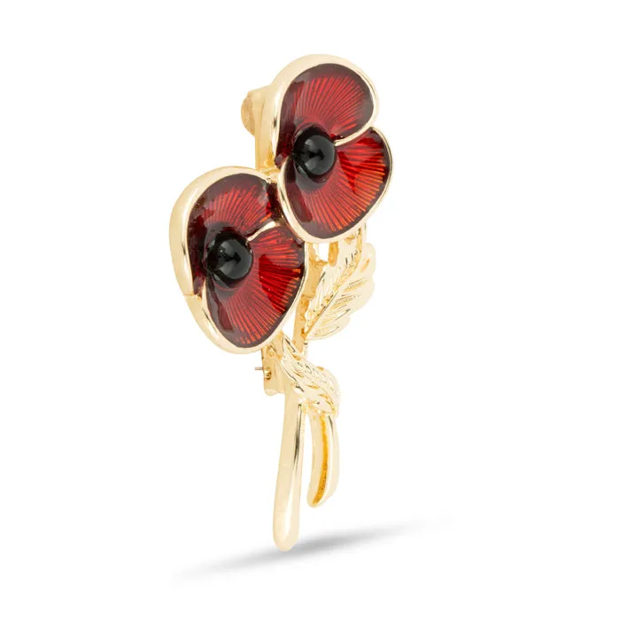 Forever Connected Poppy Brooch