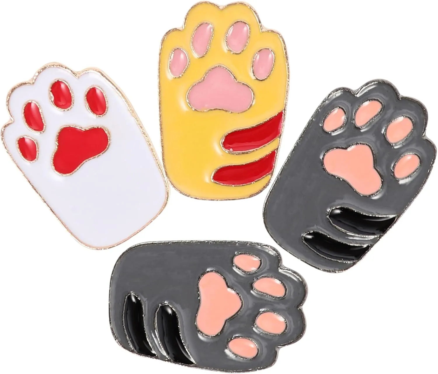 GALPADA Cute Cat's Brooches 4pcs Set Fun Pins for Backpacks Stylish Breastpin for Women Girls Boys