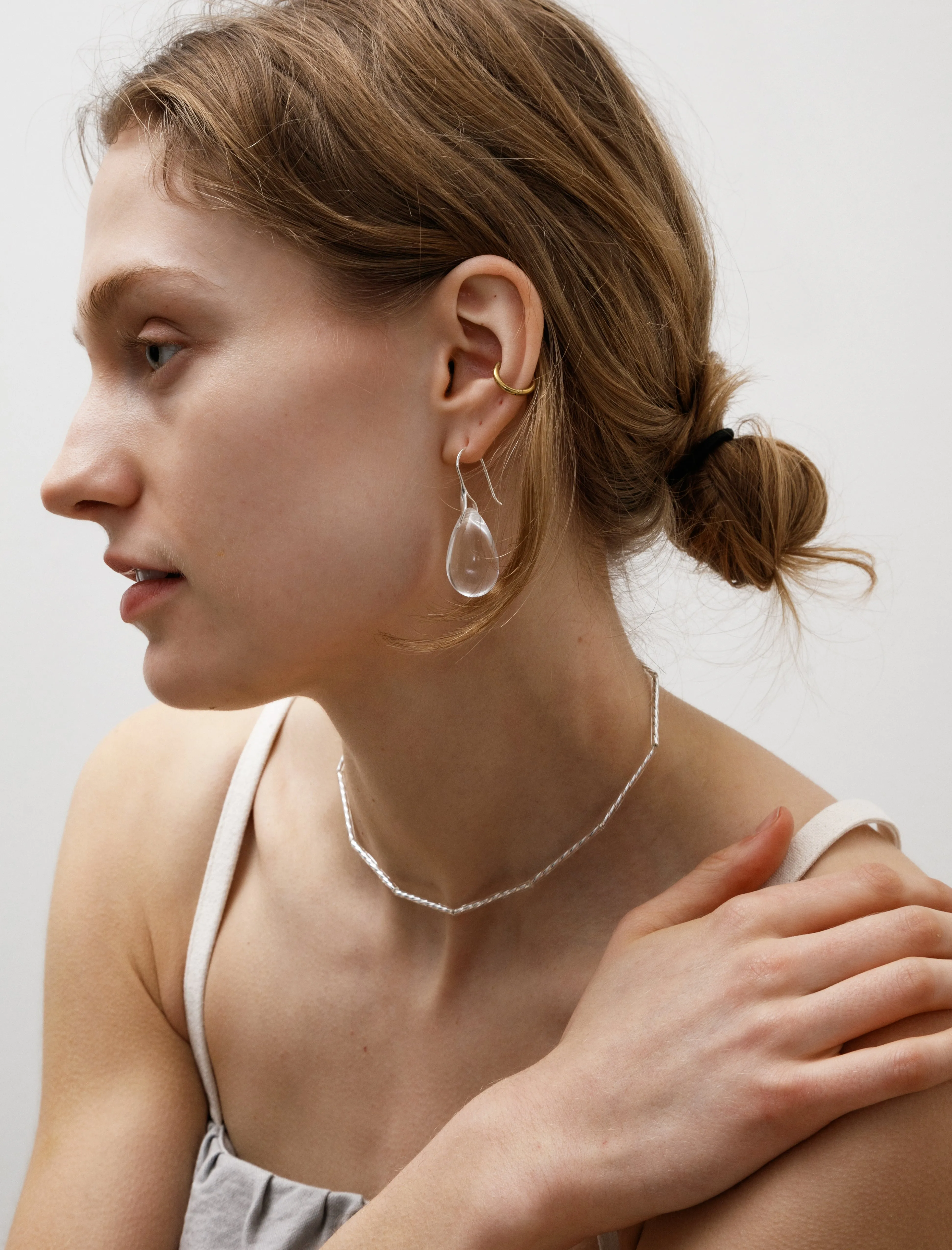 Gota Maxi Earrings Clear