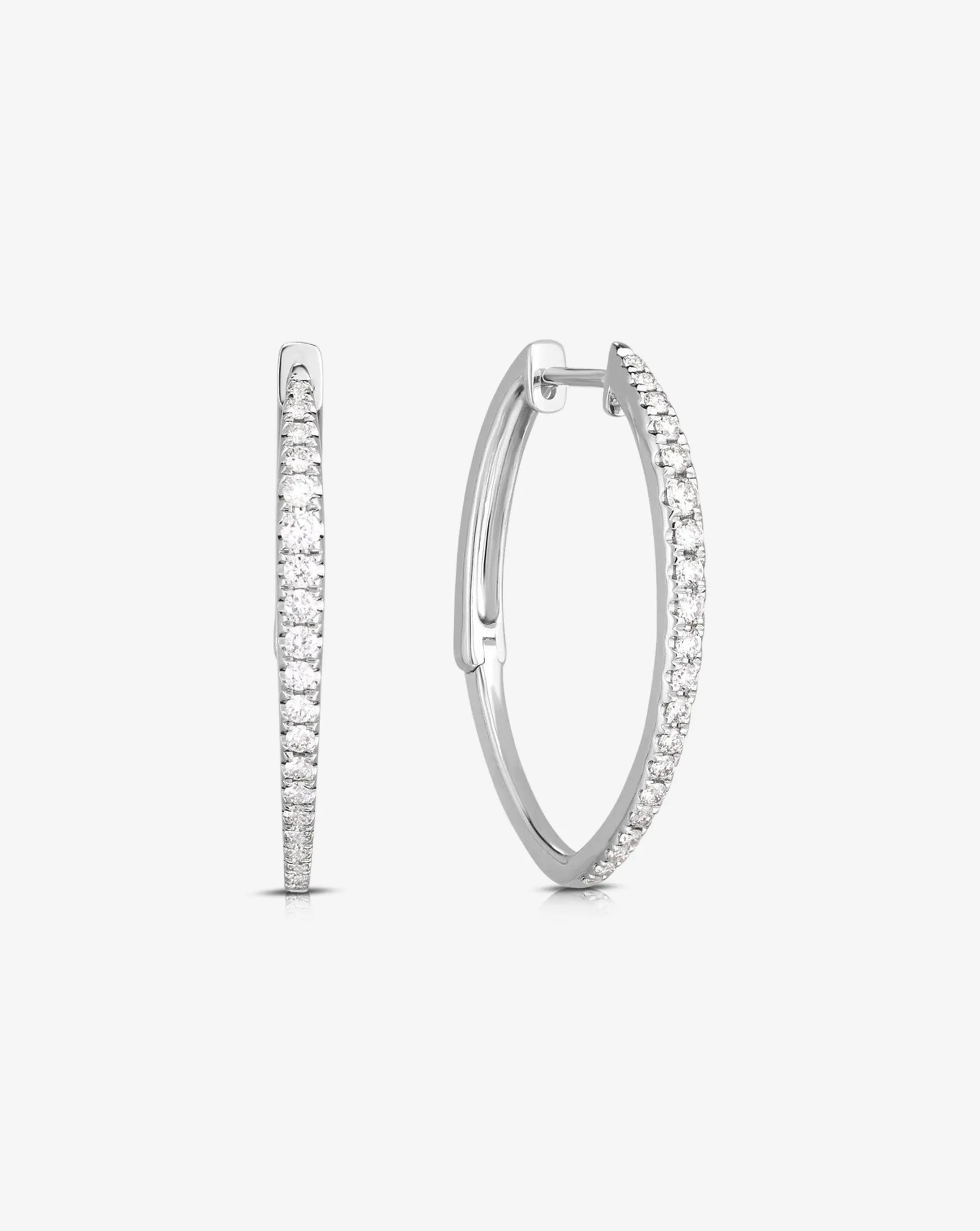 Graduated Marquise Diamond Hoops