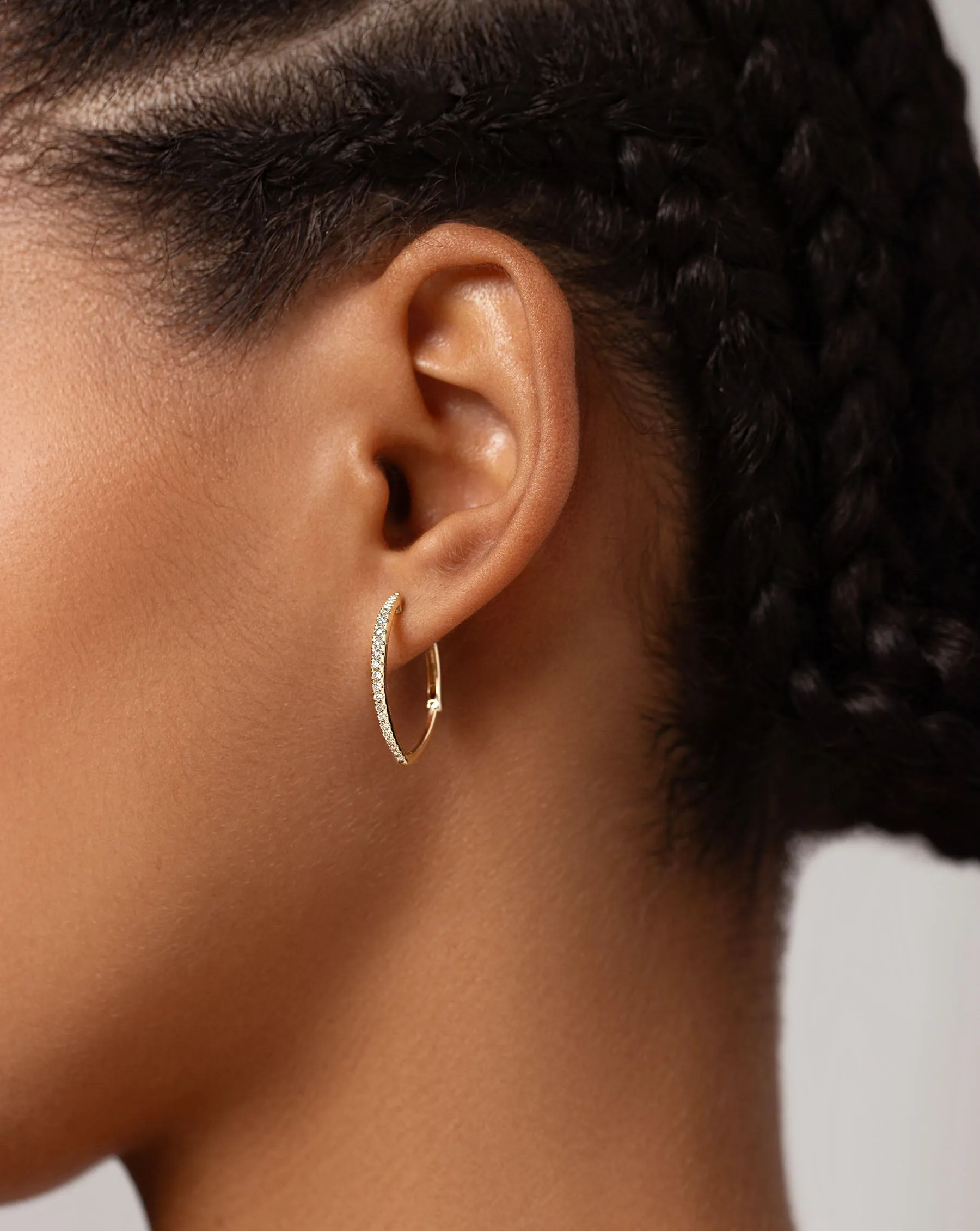 Graduated Marquise Diamond Hoops