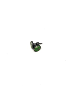 Green Oxidsed Stud Earrings