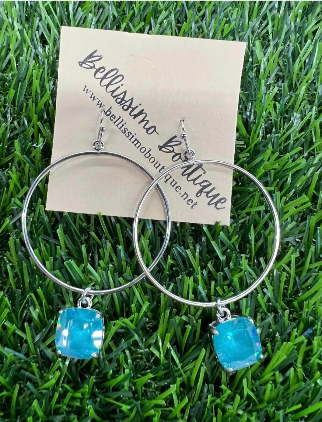 Hoop with Turquoise Stone