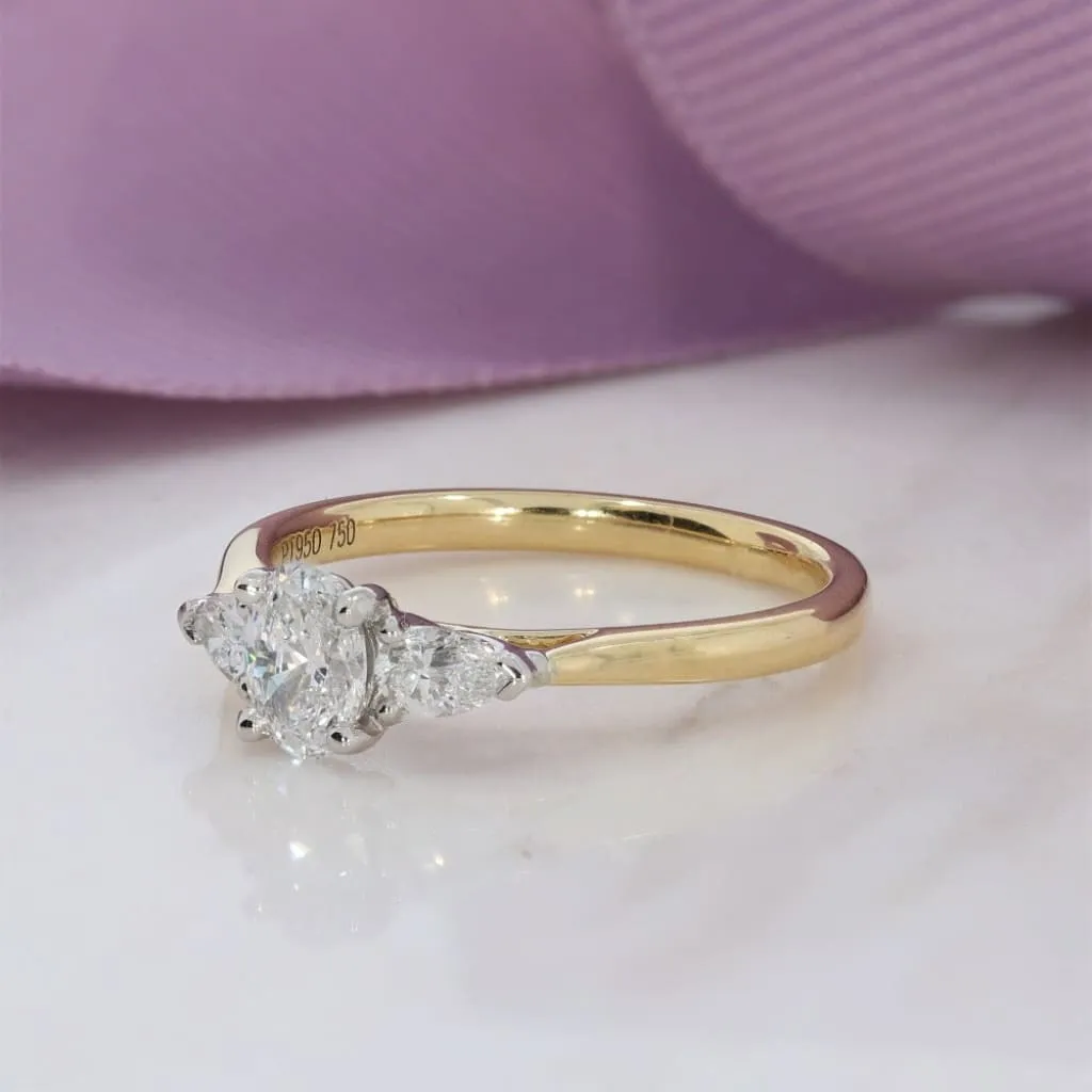 KAI | Oval 3-Stone Diamond Set in 18ct Gold 0.60ct