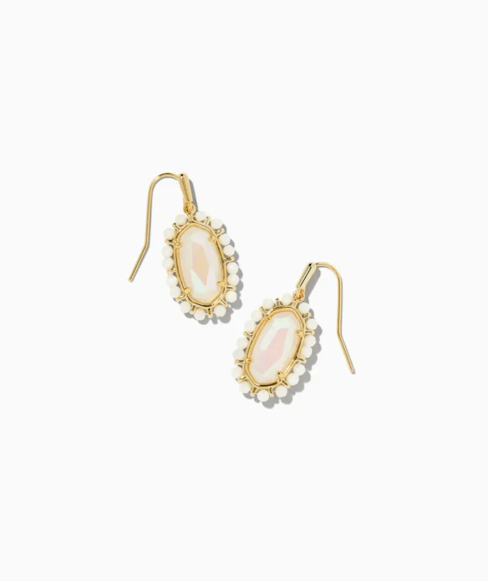 Kendra Scott Beaded Lee Gold Drop Earrings