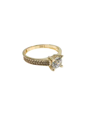 Lesotho Jewellery 14k Gold Ring for Women - 2.14 Grams, Size -N