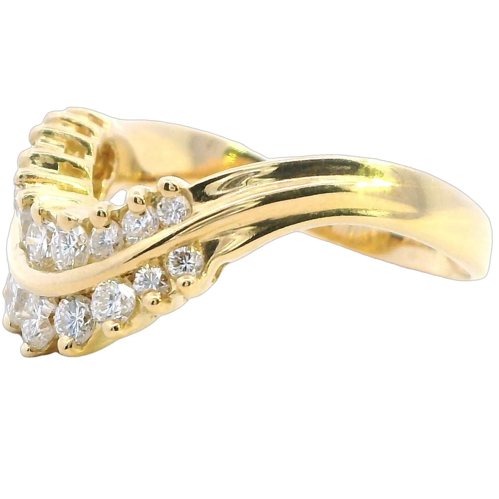 Luxurious 18ct Yellow Gold 22 Diamond Ring A Valentine's Day Masterpiece