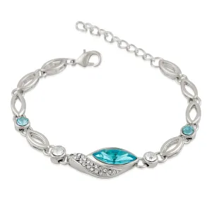 Marquise Solitaire Crystal Adjustable Bracelet