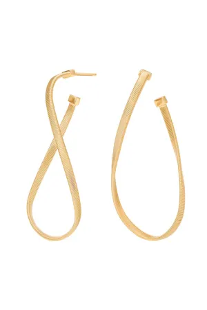 Medium Twisted Irregular Marrakech Hoop Earrings