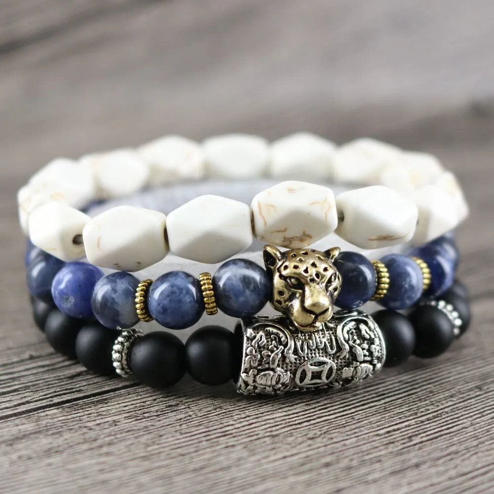 Men's 3 Piece Lord Blessing Bracelets are made for your Wealth, Good Fortune and Prosperity