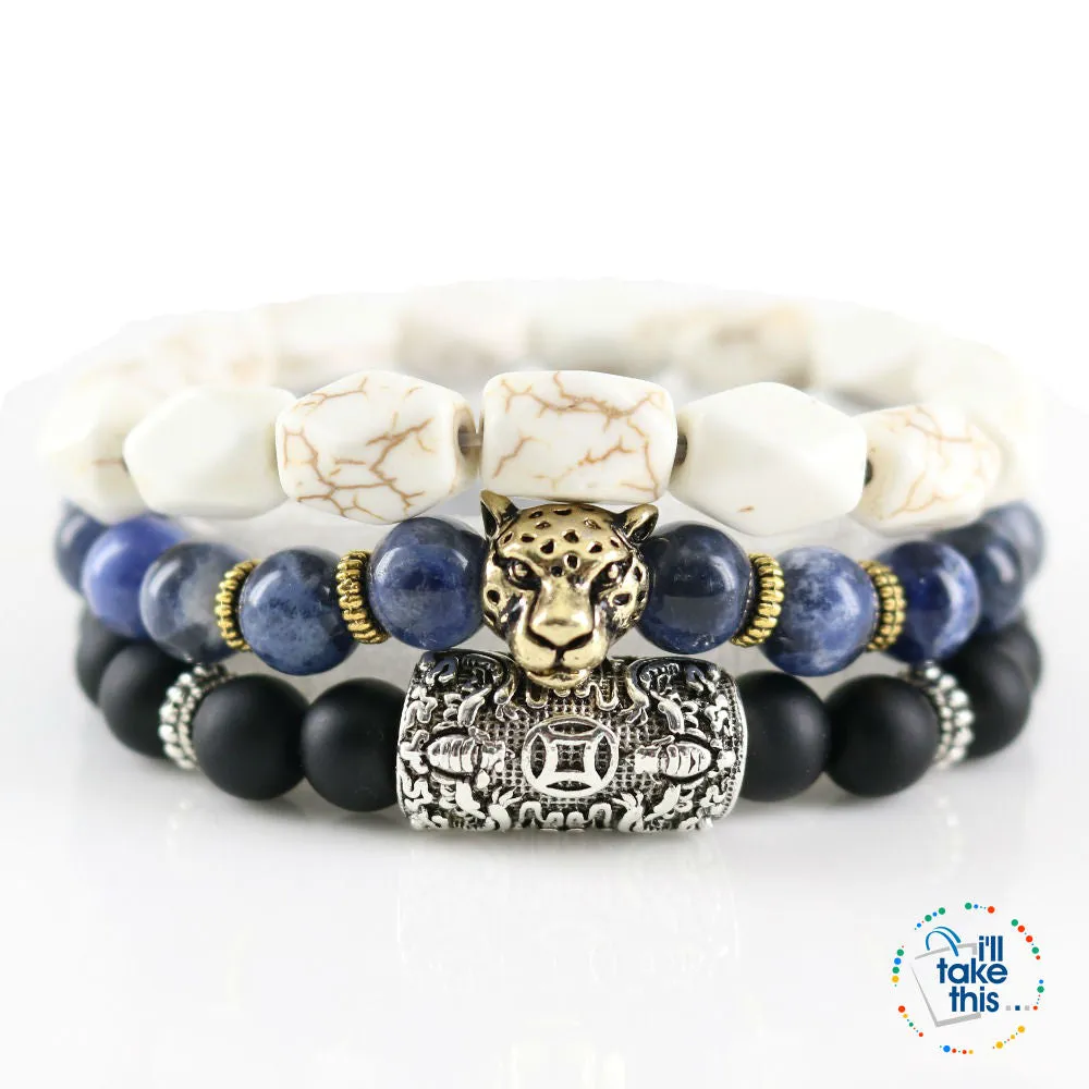 Men's 3 Piece Lord Blessing Bracelets are made for your Wealth, Good Fortune and Prosperity