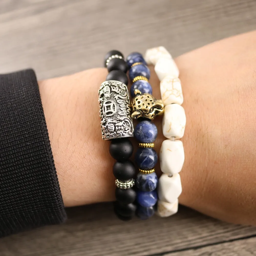 Men's 3 Piece Lord Blessing Bracelets are made for your Wealth, Good Fortune and Prosperity