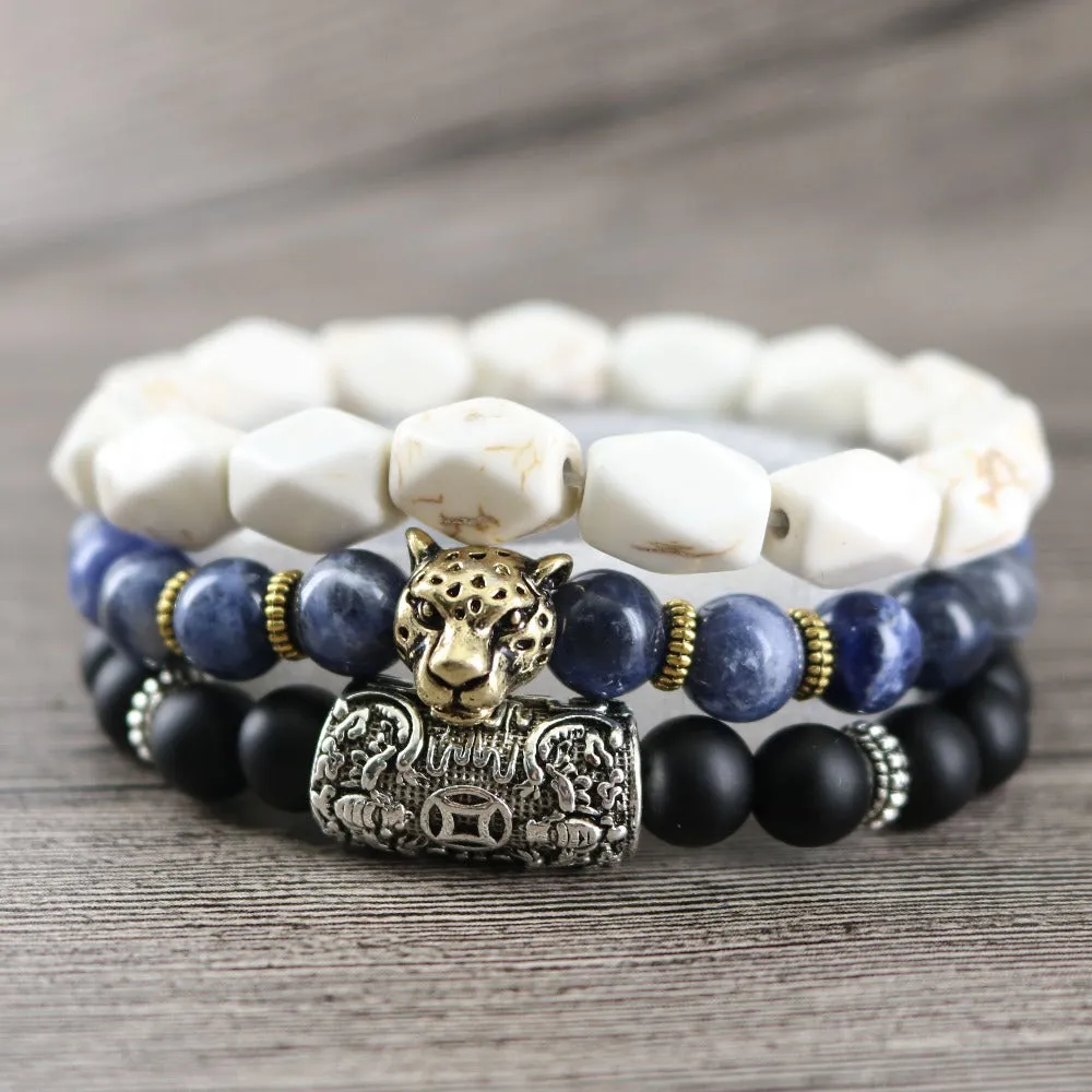 Men's 3 Piece Lord Blessing Bracelets are made for your Wealth, Good Fortune and Prosperity