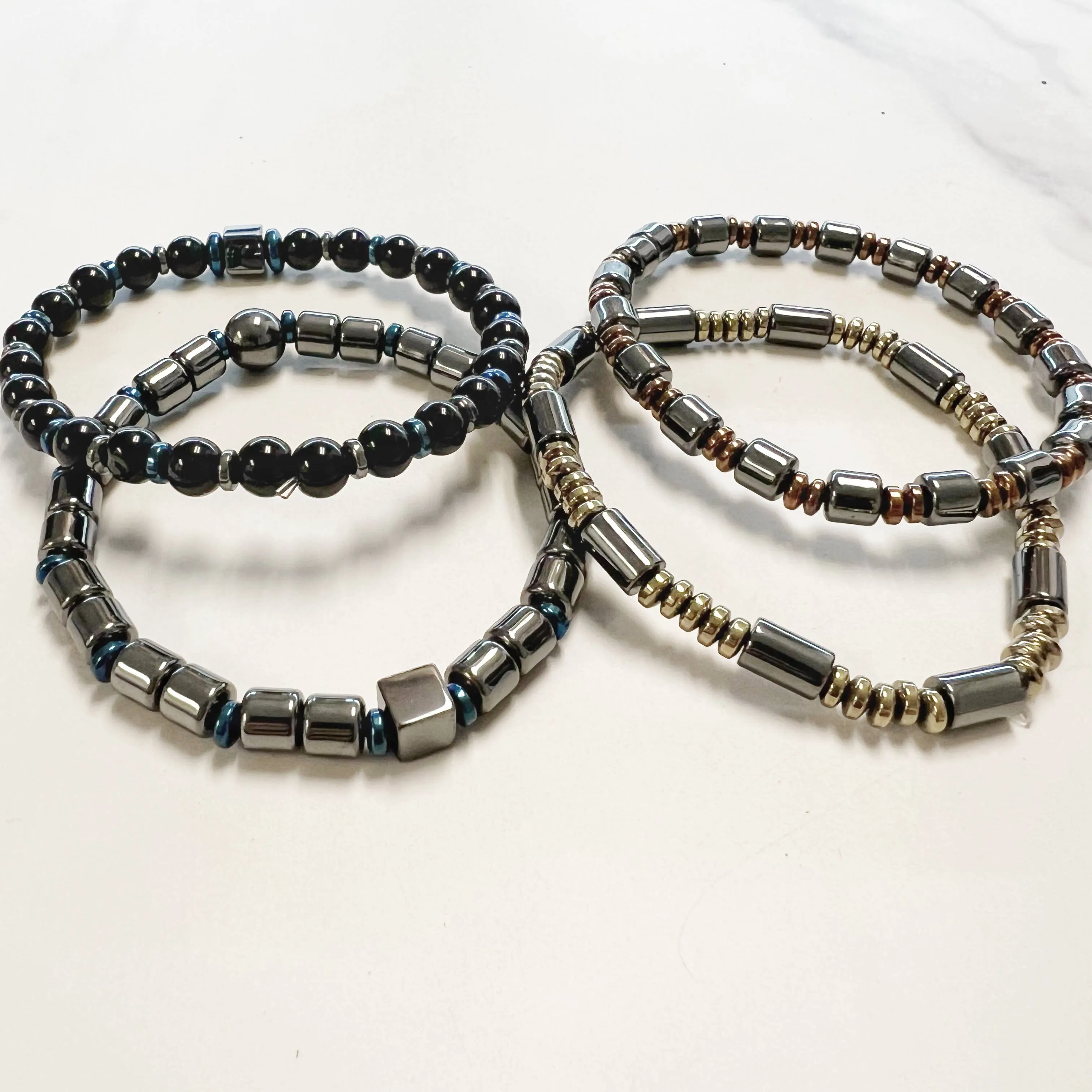 Men’s Hematite & Onyx Energy Bracelet