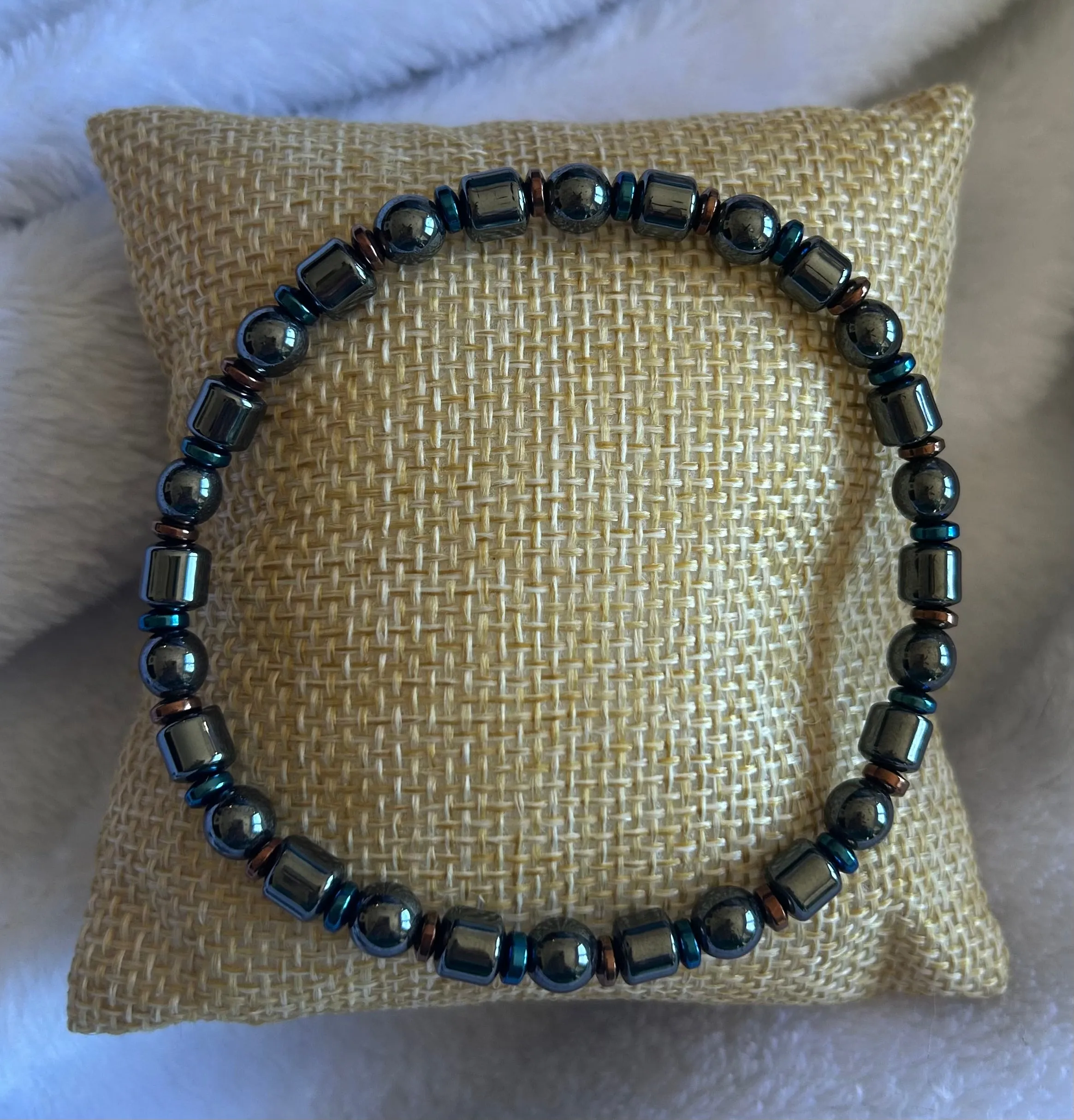 Men’s Hematite & Onyx Energy Bracelet