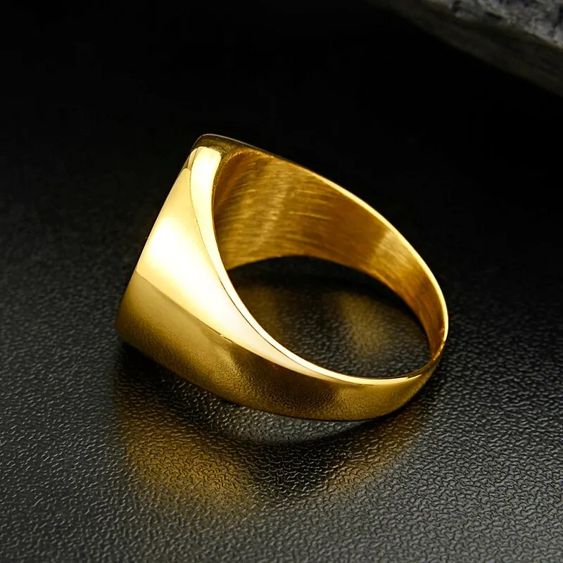 Mens Ring Simple Design Compass Ring