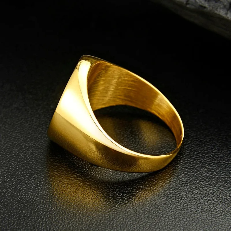 Mens Ring Simple Design Compass Ring
