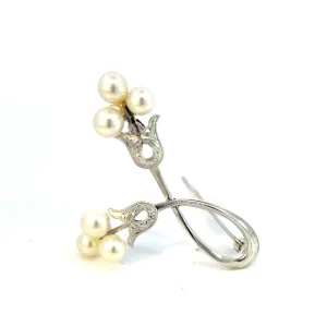 Mikimoto Estate Akoya Pearl Brooch Pin 5.60 mm 4.6 Grams M351