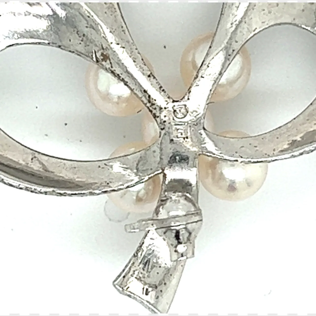 Mikimoto Estate Akoya Pearl Brooch Pin Sterling Silver 5 mm M288
