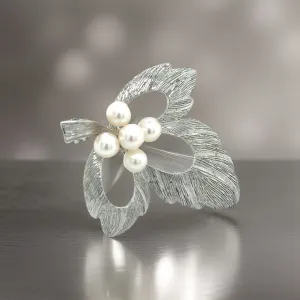 Mikimoto Estate Akoya Pearl Brooch Pin Sterling Silver 5 mm M288