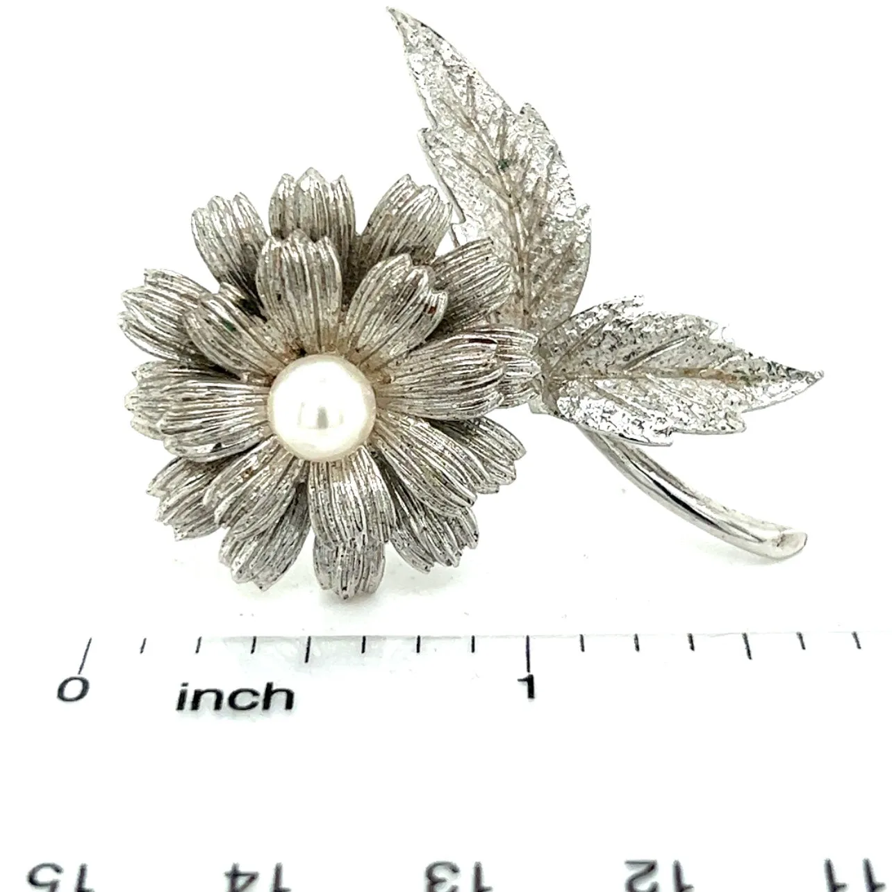 Mikimoto Estate Akoya Pearl Brooch Pin Sterling Silver 6.16 mm M321