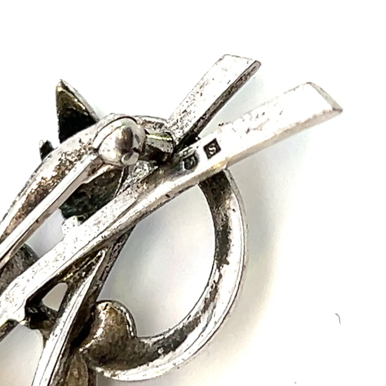 Mikimoto Estate Akoya Pearl Brooch Silver 5.50 mm M337